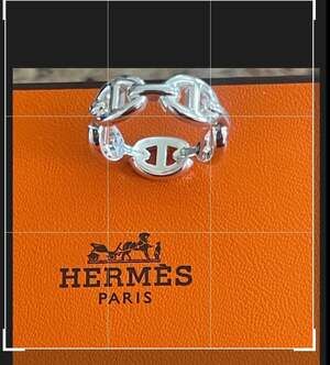 Hermès Chaine d'Ancre Enchainee Ring PM Size 51
